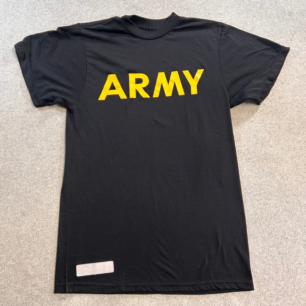 UNICOR Army IPFU T Shirt Mens XS Black Yellow Physical Fitness Training Tee